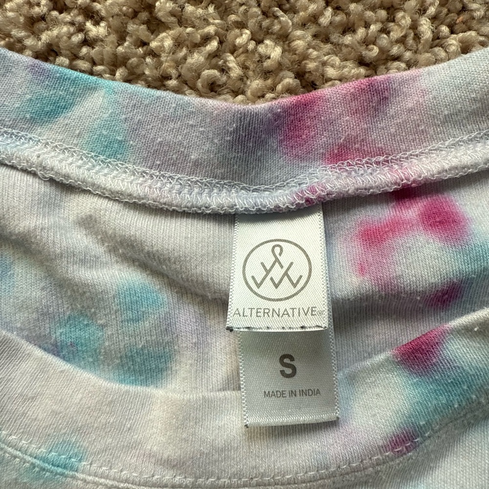 Alternative Tie-Dye Long Sleeve Tee - Pink, Blue, White